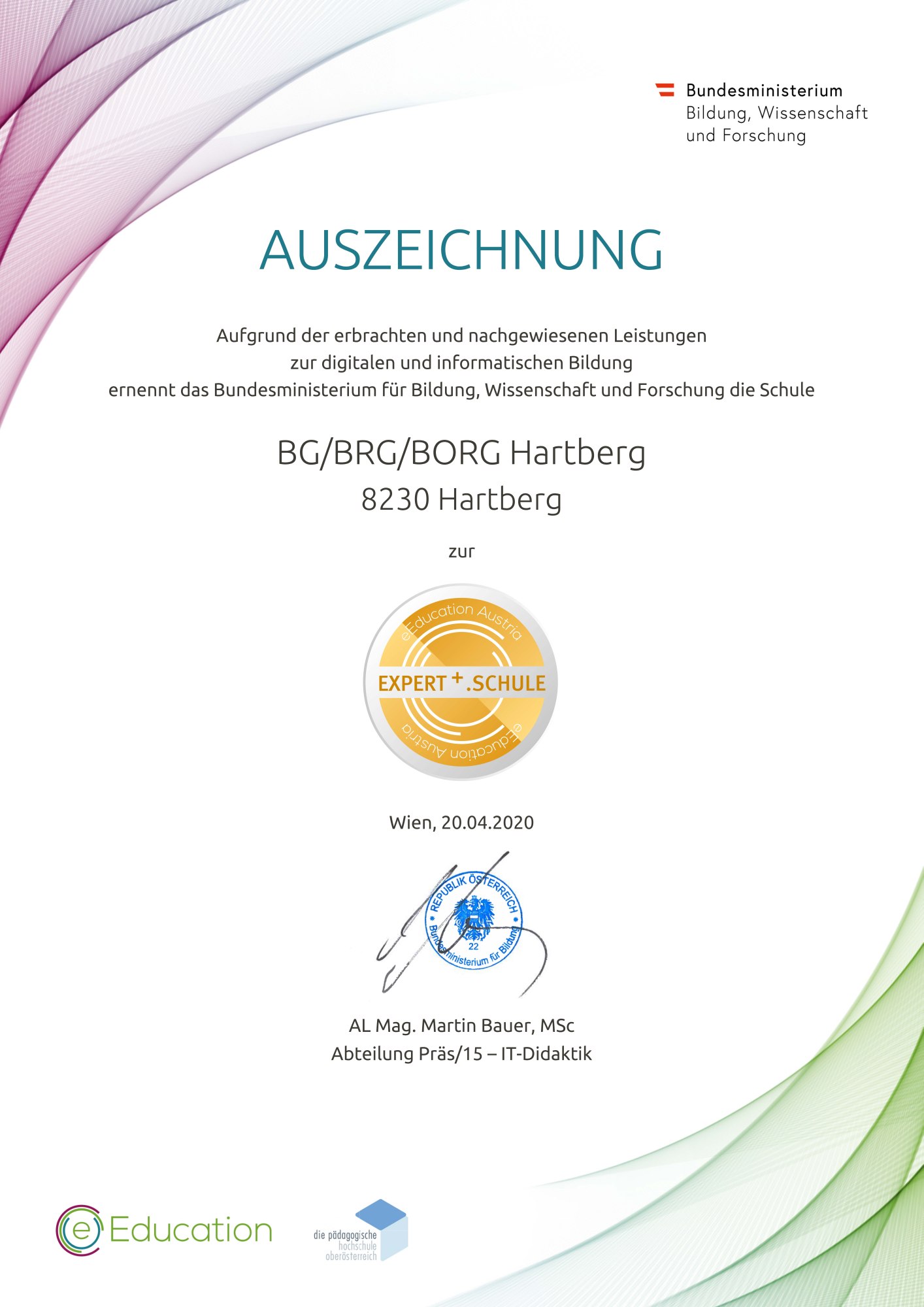 Expert.Plus.Schule.Auszeichnung
