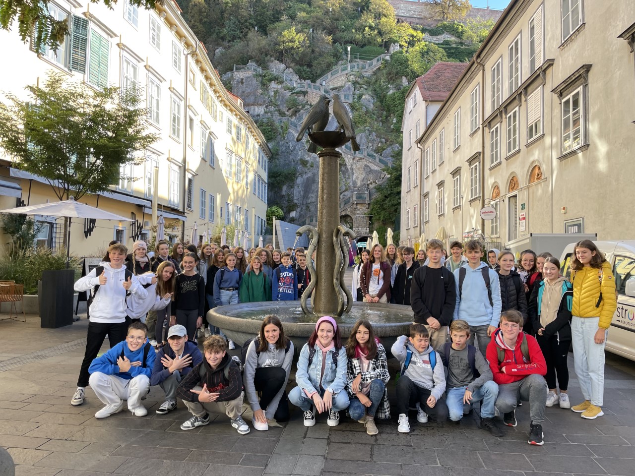 4. und 8. Klassen des Gymnasiums beim Sprachenfest